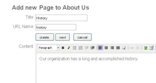 Create Page